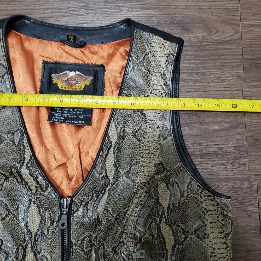 Womens Harley Davidson Leather Vest - Picture 8 of 13